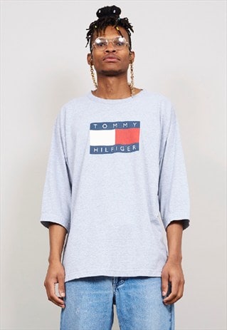 VINTAGE 90'S TOMMY HILFIGER THREE-QUARTER SLEEVE T-SHIRT