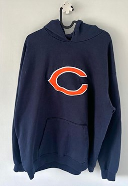 Vintage Chicago bears NFL navy blue hoodie XL 90s