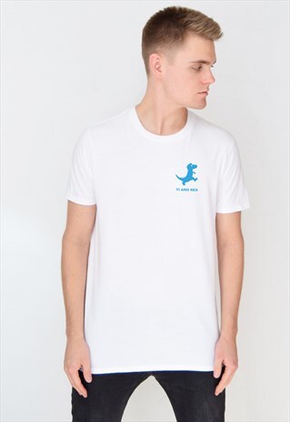 WHITE TI AMO REX (BLUE) T-SHIRT