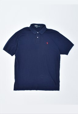 Vintage 90's Polo Ralph Lauren Polo Shirt Navy Blue