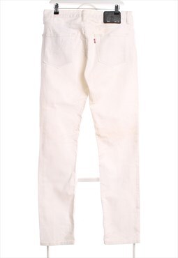 Vintage 90's Levi's Jeans 511 Skinny Slim Fit Denim White 33