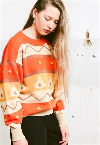 VINTAGE 80S KNIT COTTON SWEATER