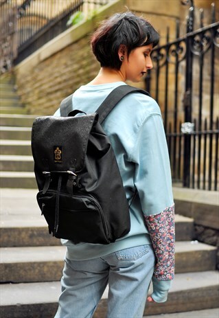 ORNATE EMBOSSED PANEL LAPTOP BACKPACK