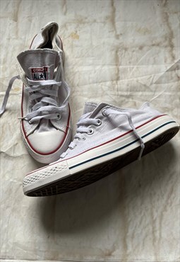 White classic Canvas Converse Trainers Sneakers EU38 UK5 