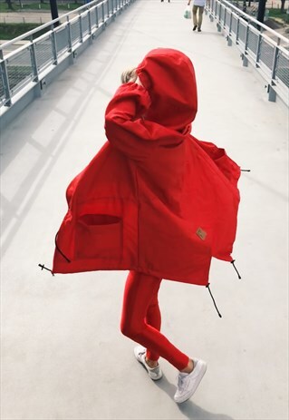 RED PARKA COAT