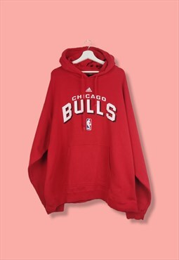 Vintage Adidas Y2K Sweatshirt Chicago Bulls in Red XXL
