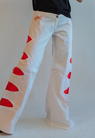VINTAGE 90S FLARE RAVE PARTY TROUSERS