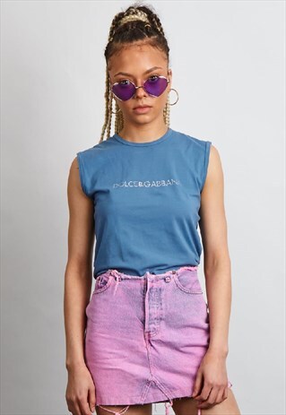 VINTAGE 90'S PINK REWORKED DENIM SKIRT