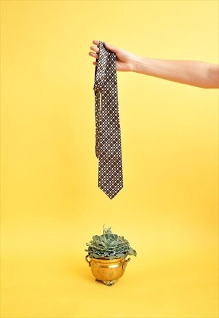 VINTAGE 70'S RETRO MOD ABSTRACT DOT PATTERN TIE