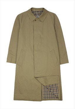 Vintage Aquascutum beige trench coat with check lining