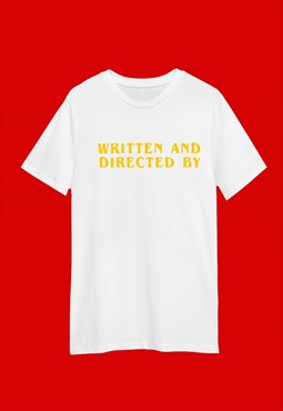 Written & Directed movie graphic print White t-shirt