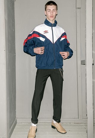 VINTAGE TRICOLOR SPORT JACKET / 1990S