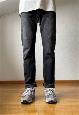 Vintage LEVIS 501 Jeans Washed Denim Pants 90s Grey