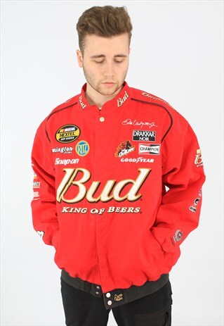 NASCAR 90S VINTAGE LOGO SPONSORSHIP SPORTS RACING JACKET