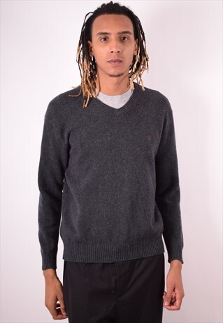 POLO RALPH LAUREN MENS VINTAGE JUMPER SWEATER MEDIUM 90S
