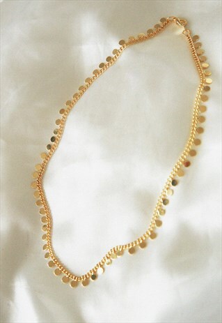 MARI 18K GOLD CURB CHAIN NECKLACE