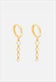 WOMEN'S CHARM SMALL HOOP EARRINGS - GOLD
