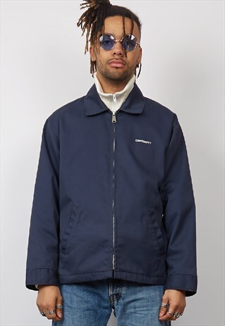 VINTAGE 90'S CARHARTT NAVY WORKMAN JACKET