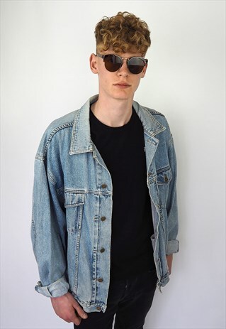 VINTAGE 90'S OVERSIZED LIGHT DENIM JACKET