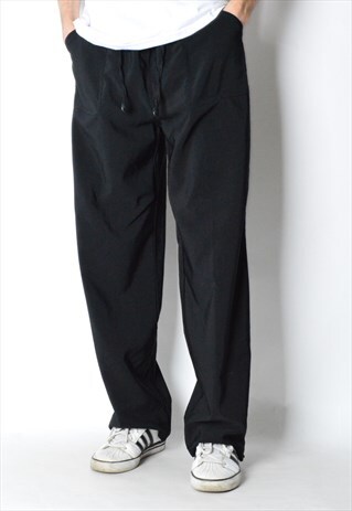 VINTAGE 90S BLACK MINIMALIST PANTS