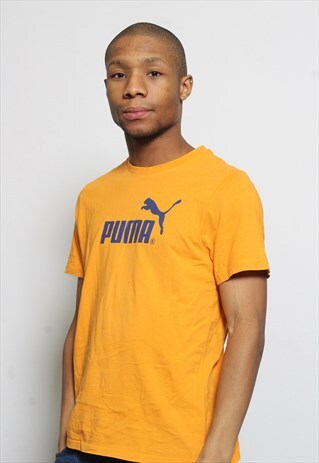 VINTAGE PUMA LOGO T-SHIRT ORANGE