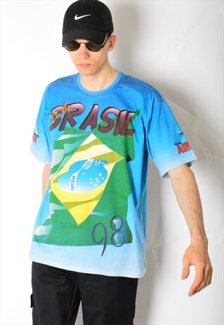VINTAGE 90S COLOURFUL BRAZIL FESTIVAL T-SHIRT
