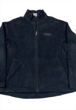 Black patagonia logo embroilery full zip up women's fleece
