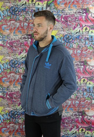 VINTAGE ADIDAS HOODIE/HOODED SWEATSHIRT. BRANDED SPORTSWEAR.