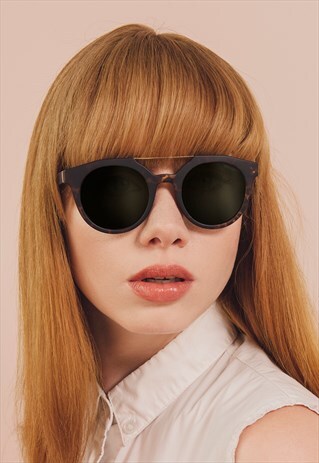 COLLINS ROUND UNISEX TORTOISE MENS WOMENS SUNGLASSES