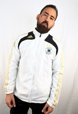 VINTAGE WHITE GERMANY FOOTBALL TRACK JACKET
