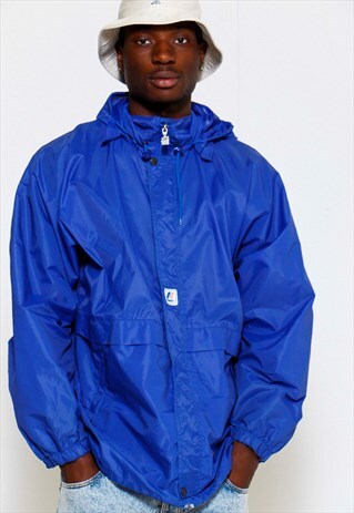 VINTAGE 90S NAVY K-WAY WINBDREAKER
