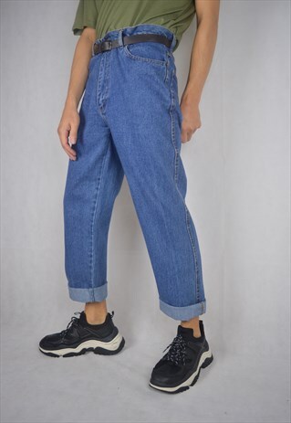 VINTAGE BLUE REGULAR DENIM TROUSERS