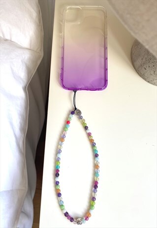 THE FUNFETTI PHONE STRAP (MADE WITH HEALING AGATE CRYSTALS)