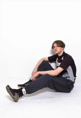 VINTAGE 90S ADIDAS GREY TRACK PANTS ID:7233