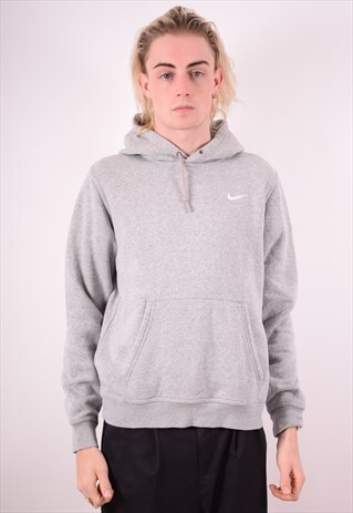 NIKE MENS VINTAGE HOODIE SWEATER MEDIUM GREY 90S