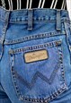 WRANGLER CUT OFF DENIM SHORTS IN BLUE VINTAGE
