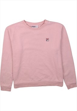 Vintage 90's Fila Sweatshirt Heavyweight Crew Neck Pink