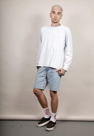 VINTAGE 90'S CHAMPION LIGHT BLUE LONG-SLEEVE T-SHIRT