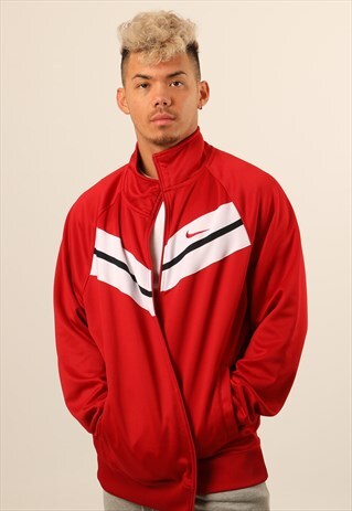 VINTAGE NIKE EMBROIDERED LOGO ZIPPED SWEATSHIRT