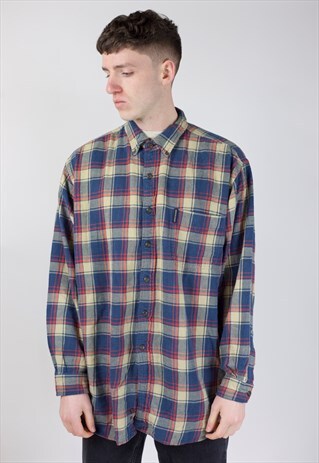 VINTAGE ABERCROMBIE & FITCH MULTICOLOUR FLANNEL SHIRT