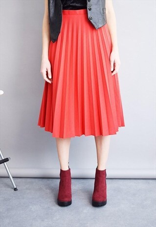 VINTAGE 70'S MOD NEW DEADSTOCK PLEATED PARTY SKIRT