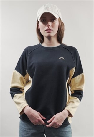 VINTAGE 90'S KAPPA YELLOW/ NAVY SWEATER