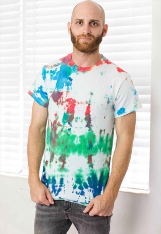 VINTAGE TIE DYE T-SHIRT 90S S 5.0