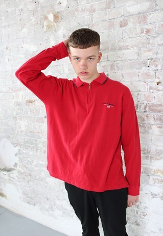 VINTAGE RALPH LAUREN POLO SPORT 1/4 ZIP LONG SLEEVED POLO