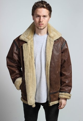 VINTAGE LEATHER SHEARLING JACKET