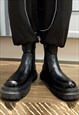 GRUNGE CHUNKY BOOTS EDGY HIGH FASHION PLATFORM SHOES WHITE