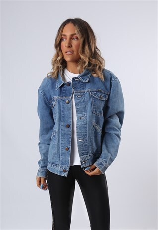 WRANGLER DENIM JACKET OVERSIZED FITTED UK 16 (A6BF)