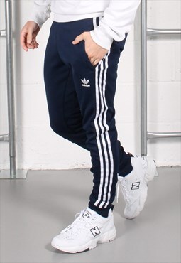Vintage Adidas Trackies Navy Soft Slim Lounge Joggers XS