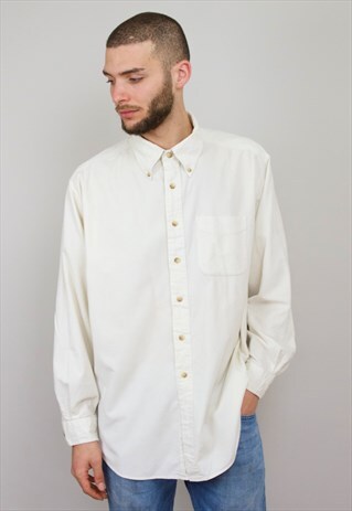 VINTAGE CREAM CORDUROY SHIRT