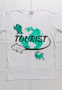 Tourist Graphic Airbrushed Organic T-shirt